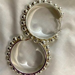 Silver hoop earrings